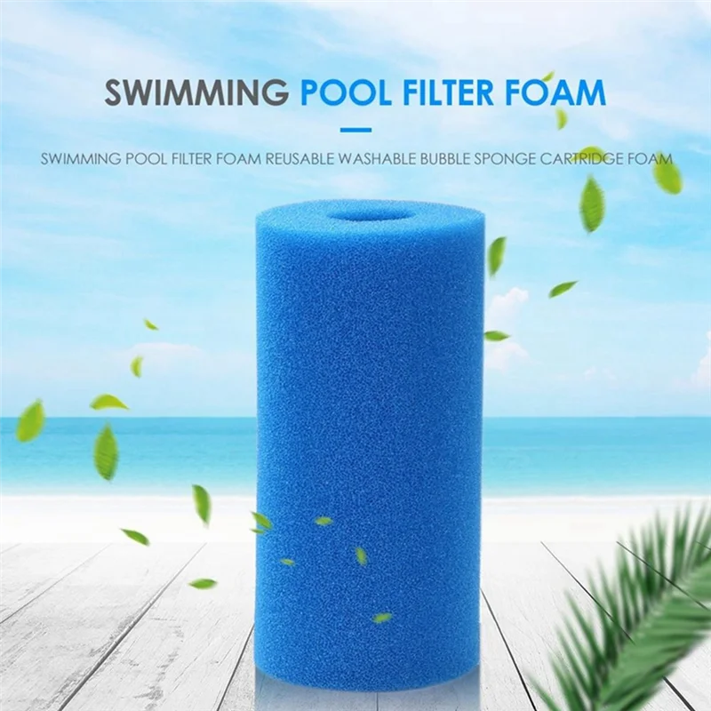 Esponja de filtro de piscina lavable tipo A, limpiador de espuma reutilizable, filtro de bañera, accesorios de jardín