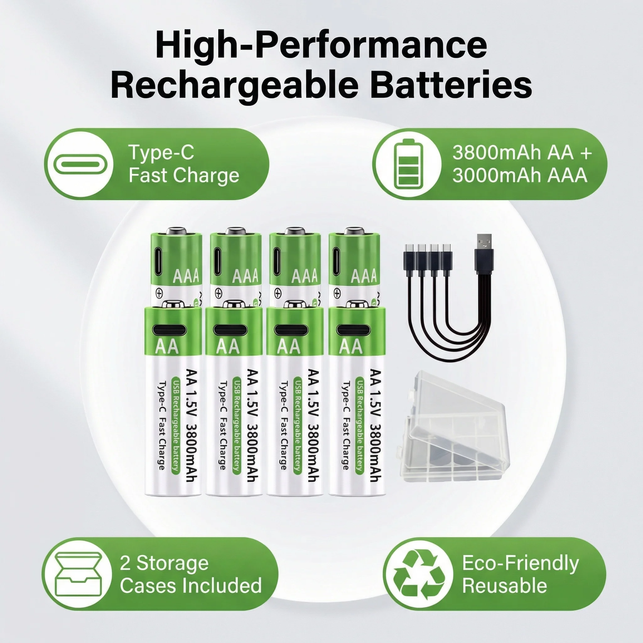 Pilas recargables Li-ion AA y AAA USB-C - imagen 4