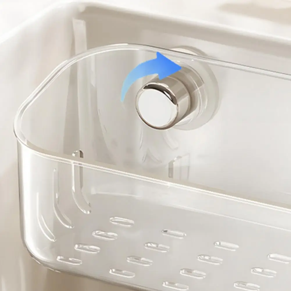 Removable Suction Cup Rack Sponge Holder Sink Corner Rack with Suction Cups Capacity Kitchen Caddy Organizer Strong Load-bearing