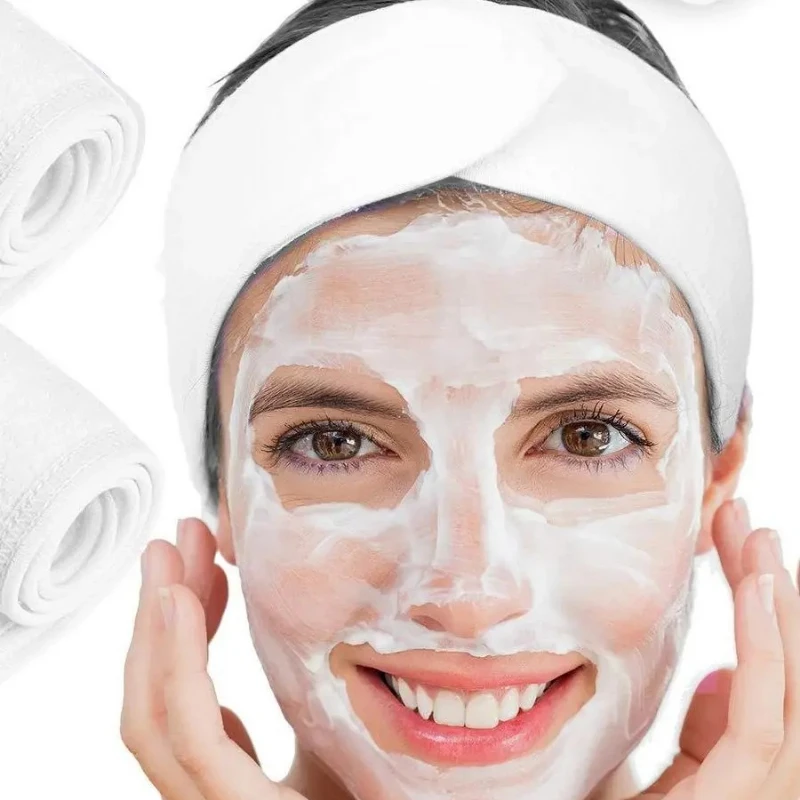 Opaska do spa dla kobiet |   Elastyczna opaska do włosów z flaneli |   Idealny do pielęgnacji skóry, pod prysznic, do jogi i sportu.