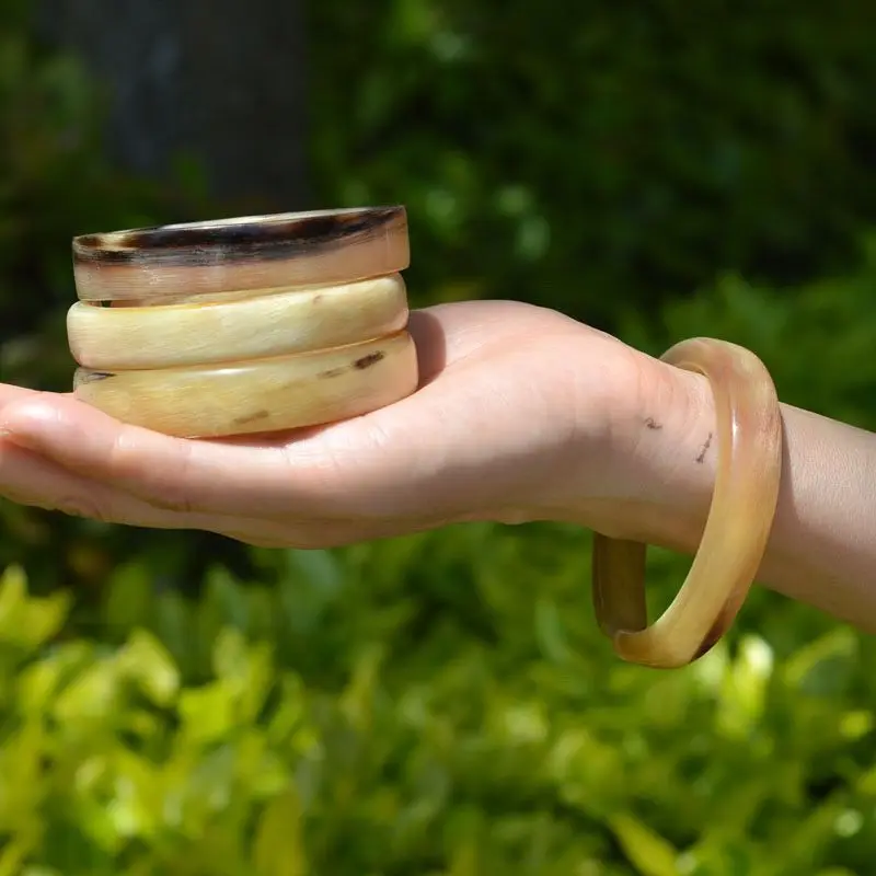 Exquisite Noble Sheep Horn Square Bracelet, Liver-Nourishing and Eye-Improving, Adjustable Open-, New Chinese Style, Sm