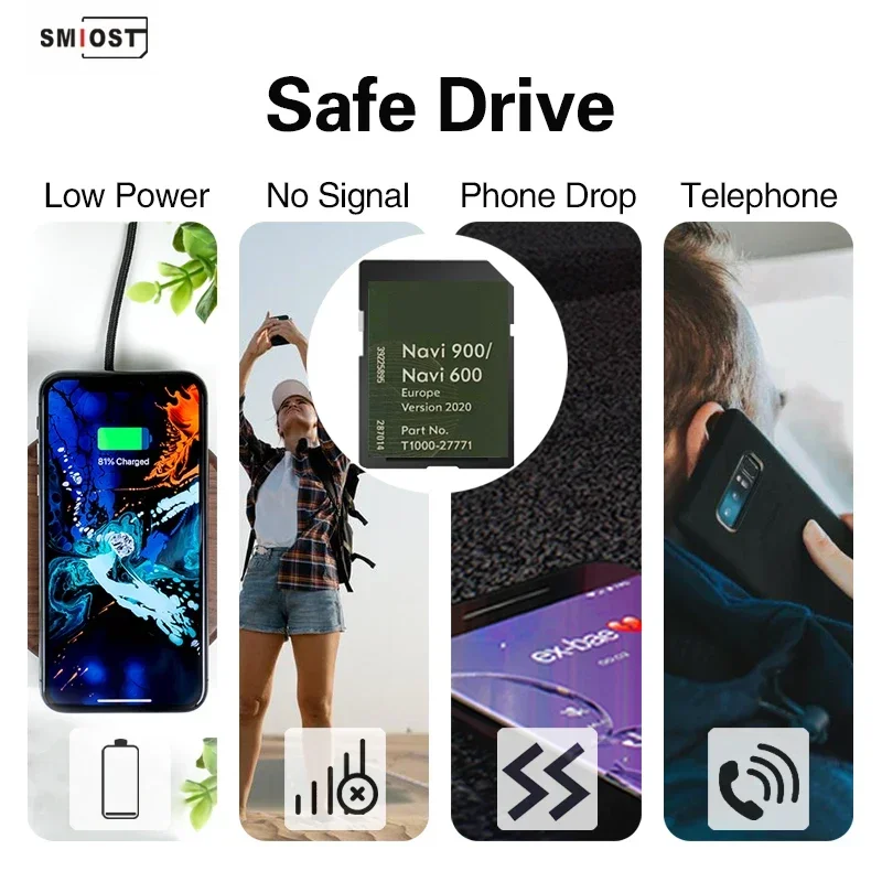 16GB SMIOST Memory SD Map Free Shipping Vauxhall 600 900 GPS SD Card Navigation Map 2020-2022 for Opel Navi