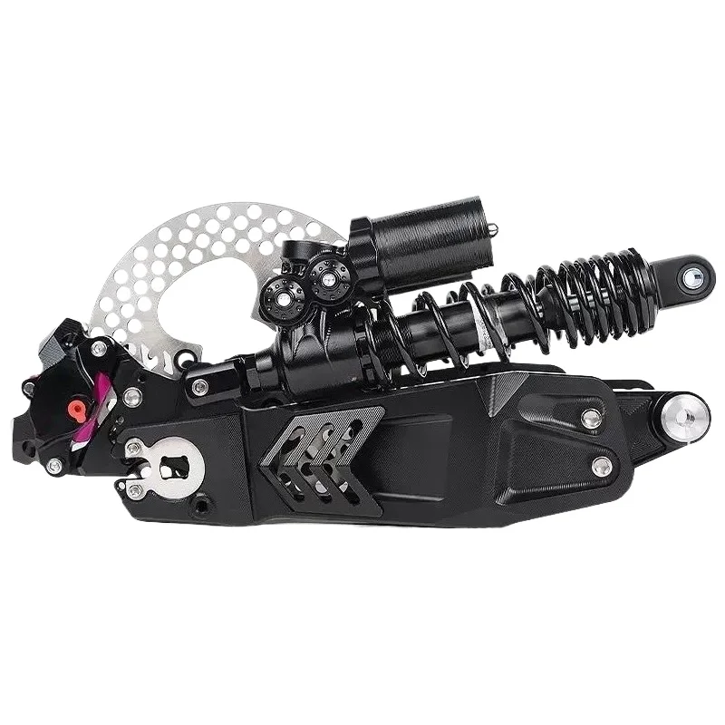 The third-generation flat fork disc brake set, a complete set of flat forks at the rear wheel of the model