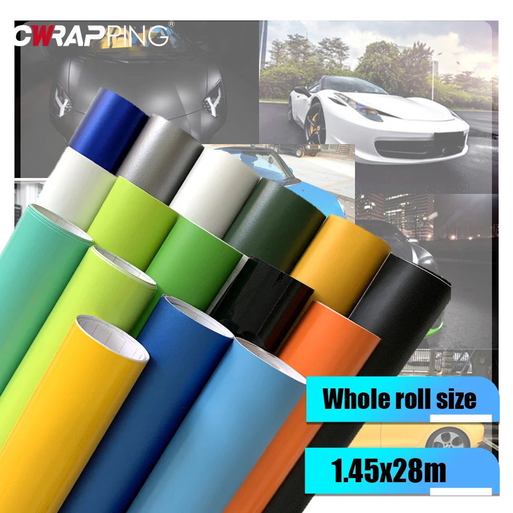 

145cm Colorful Color Change Vinyl Wrap Glossy Matte Car Stickers Waterproof Car Body Film Wrapping Motorcycle Car Accessories