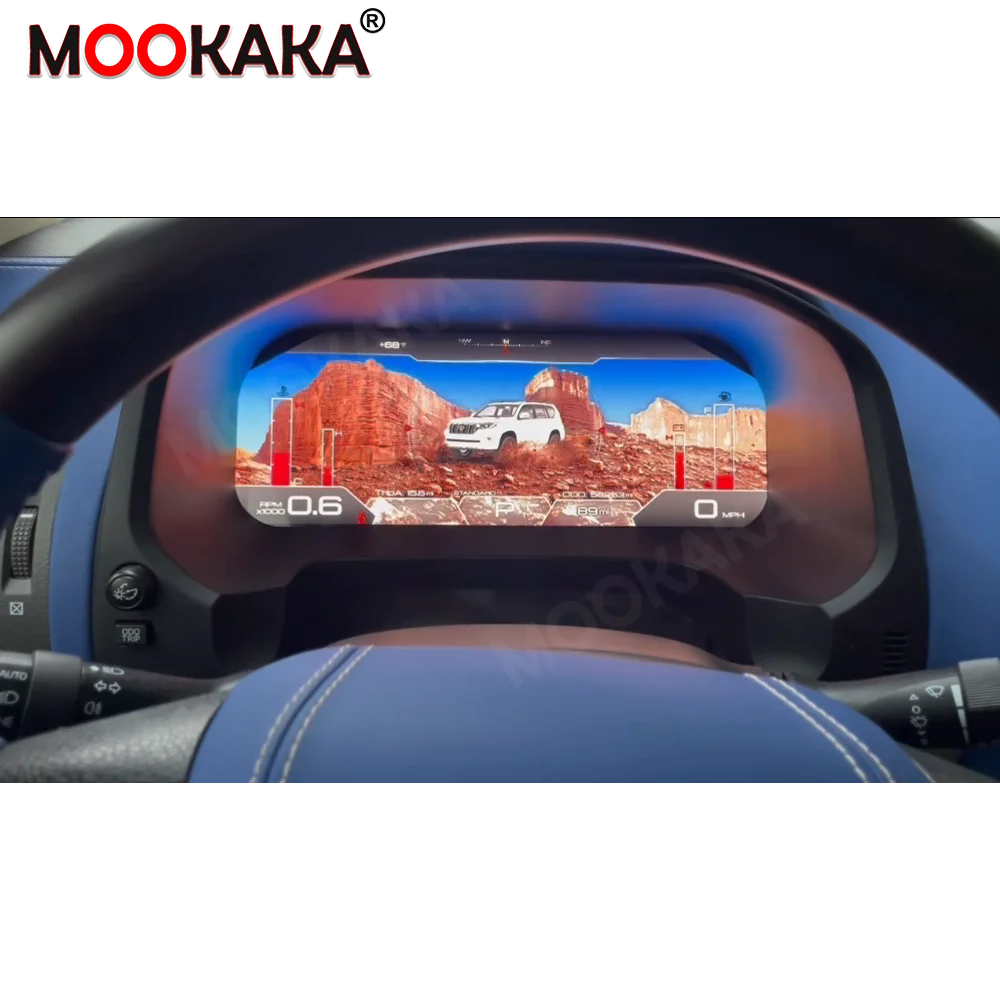 Car Digital Cluster Instrument Panel Dashboard For Toyota Prado 2010-2022 Virtual Cockpit Speedometer Odometer Meter Head Unit