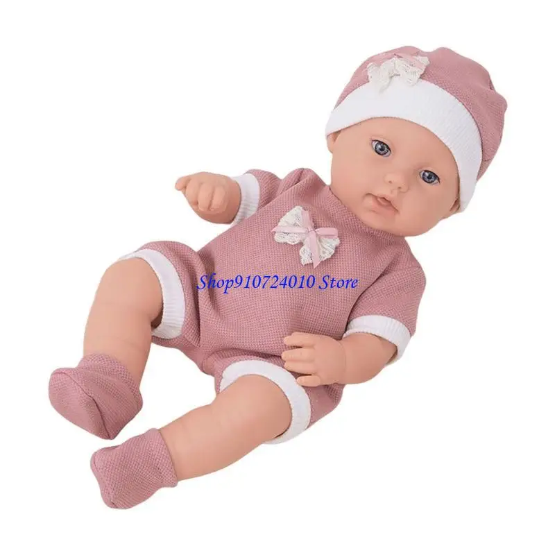 

77HD Simulation Reborns Toy Baby Dolls with Jumpsuit and Hat Child Role Playing Toy