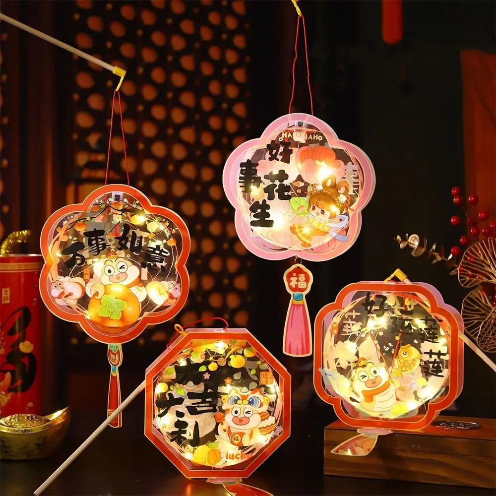 Traditional Luminous Lantern Waterproof Celebration Lantern DIY Material Bag Festival Good Luck Ornament Woman Hanfu Accessories