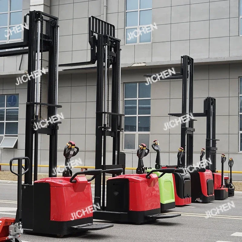 

1.5T 2T Triplex Mast 4-5M Lift Lithium Battery Straddle Legs Warehouse Pallet Stacker Forklift