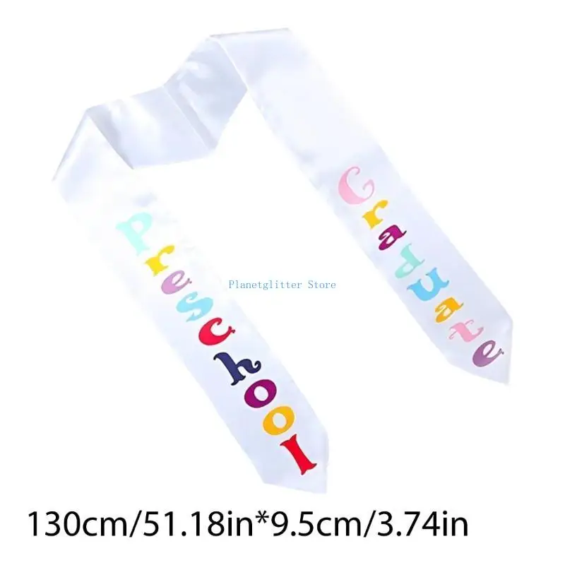 652B tốt nghiệp thêu Sash Stole Mẫu giáo học trẻ Phụ kiện Đảng unisex