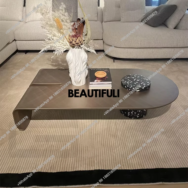 Popular Modern Design Home Furniture Set Unique irregular coffee table with low base for center table decoration