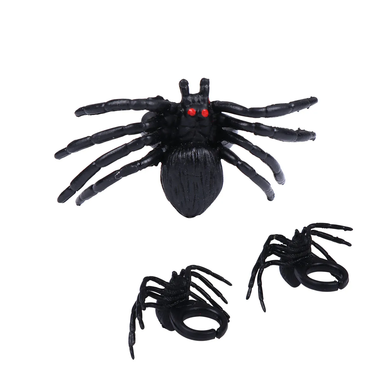 

20PCS Spider Smooth Compact Lightweight Halloween Decorations Halloween Decorations DIY Plaything Cosplay Plastic Toys
