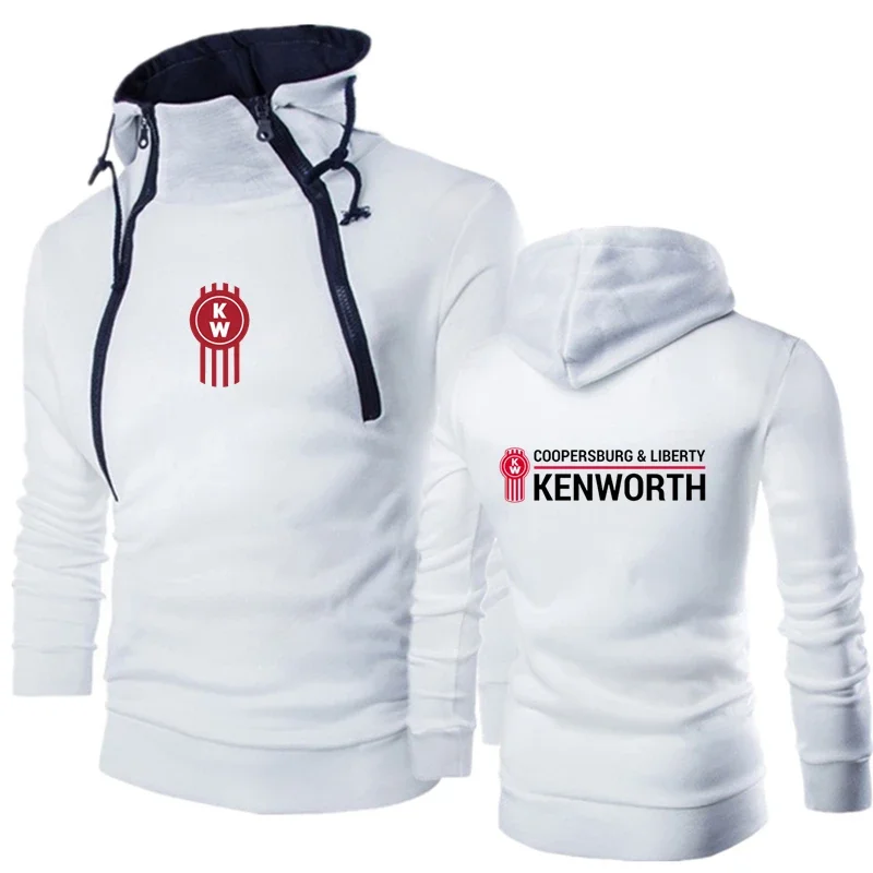 2024 New Kenworth Logo Print Custom Made Men Zipper Hoodie Jacket Casual Cotton Warm Hooded Man Sportswear Streetwear Selling