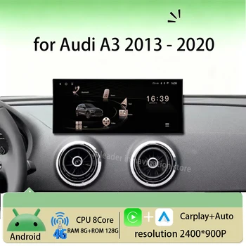 Radio samochodowe GPS do Audi A3 2013 - 2020 Audio Multimedia Video Player Bezprzewodowy Carplay Android 16 DSP Stereo 4G WIFI QLED Screen
