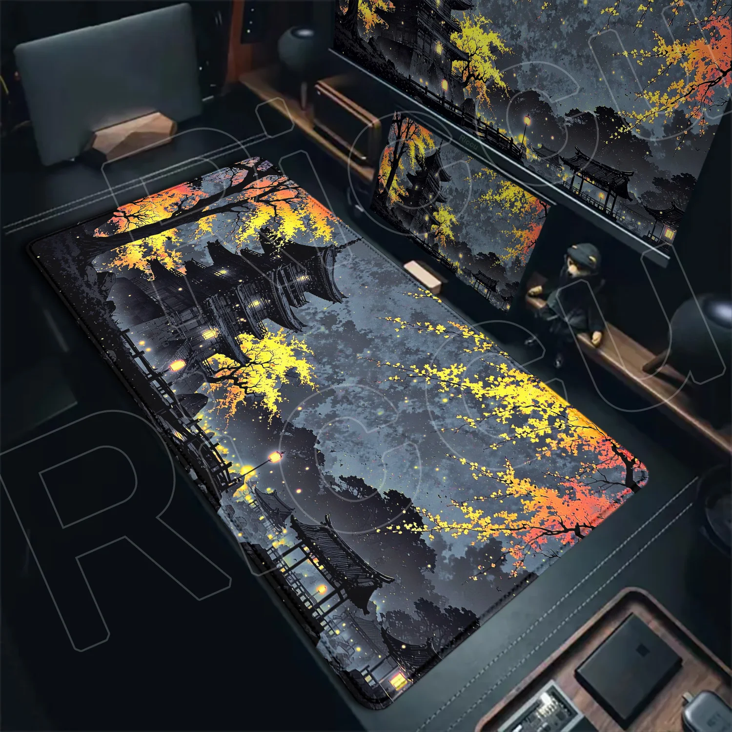 

Pink cherry blossom Sakura tower Table Anime 400x800mm Mouse Pad Pc Gaming Desk Mat Carpet MousePed Office Rug Xxl Keyboard Pads