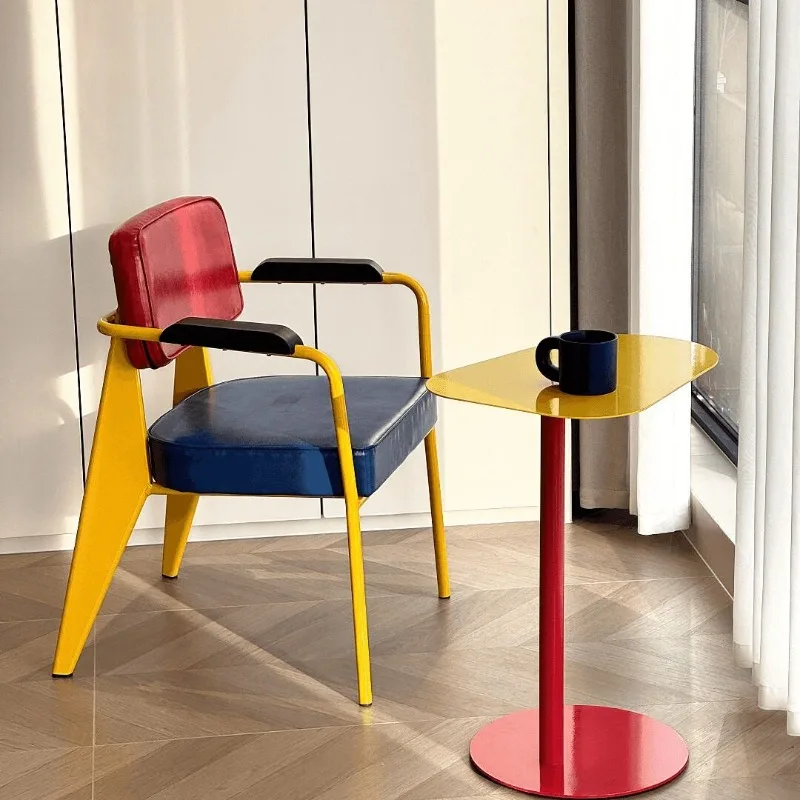 

Memphis Palette Italian Chair Ins Style Designer Backrest Seat Premium Home Dining Stool Internet Sensation High-end