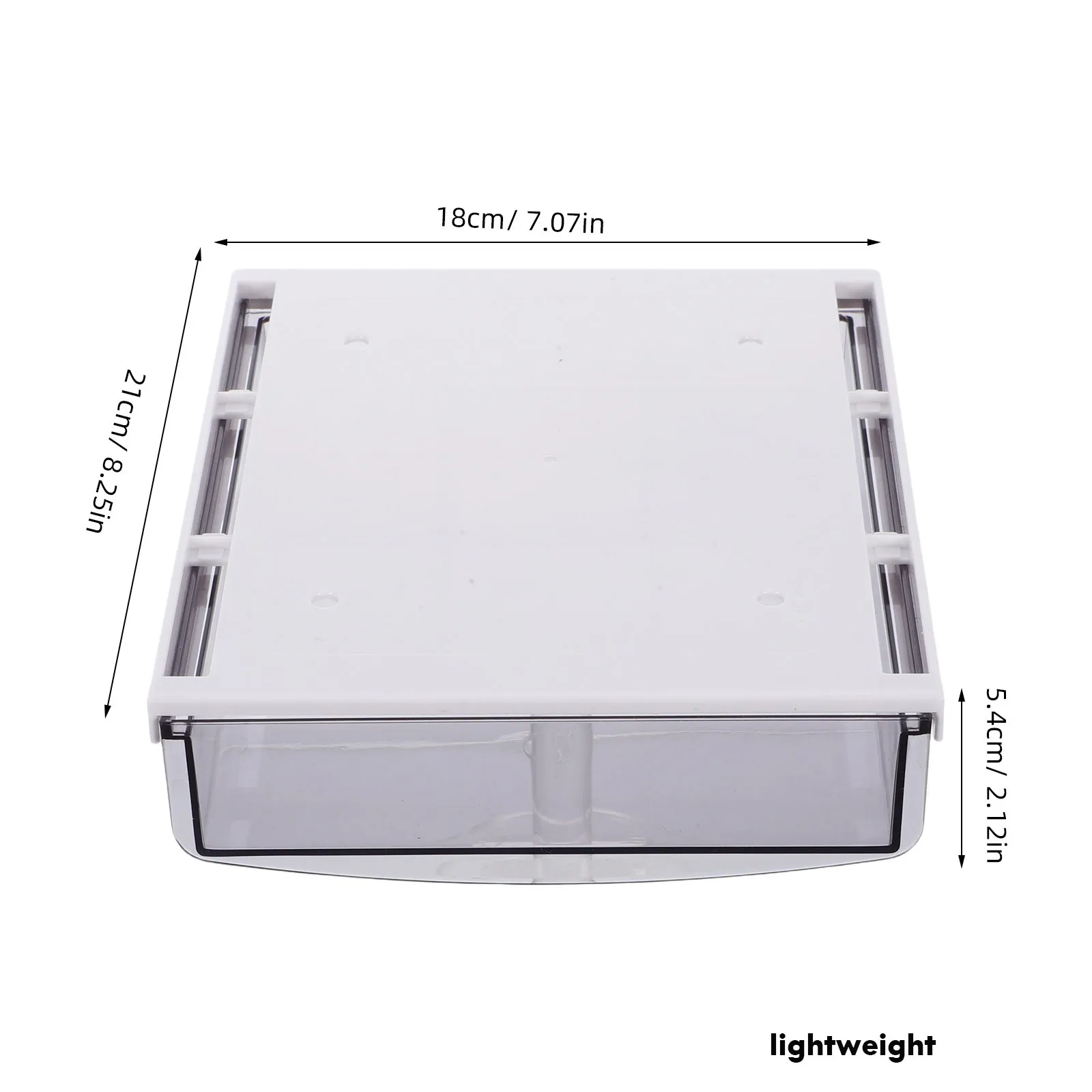شفافة ذاتية اللصق تحت درج المكتب مخفي الشريحة خارج صندوق تخزين مكتب منظم القرطاسية سطح الطاولة غير مرئية #5
