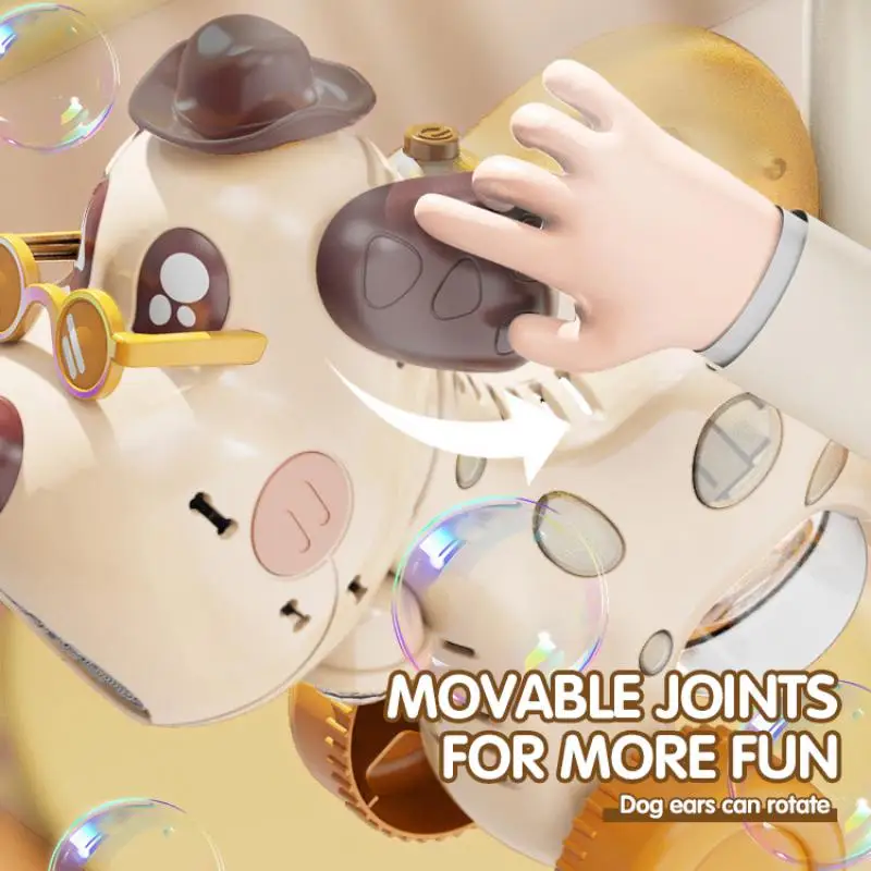 Chariot à bulles électrique automatique, Machine à bulles, Animal, chien, Lion, poussée à la main, avec lumières, musique, fête en plein air, jouets pour enfants