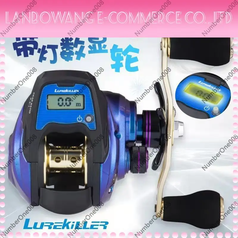New Digital Baitcasting Reel DFS20 Left/Right Handle Single Double Handle 5+1 Bearing Boat Fishing Reel
