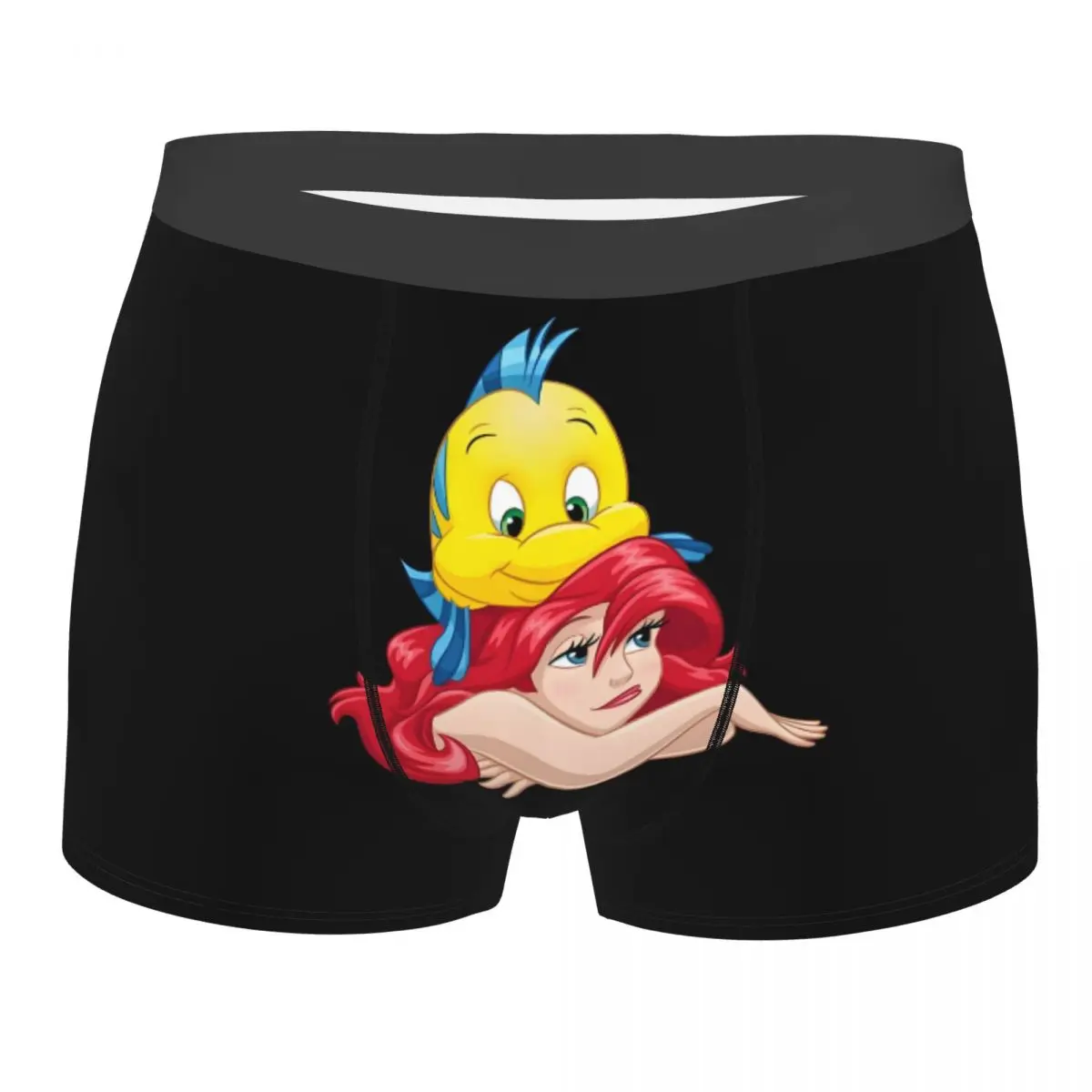 

Нижнее белье «Русалочка» на заказ, мужские шорты-боксеры принцессы Ариэль с принтом, трусы, мягкие трусы