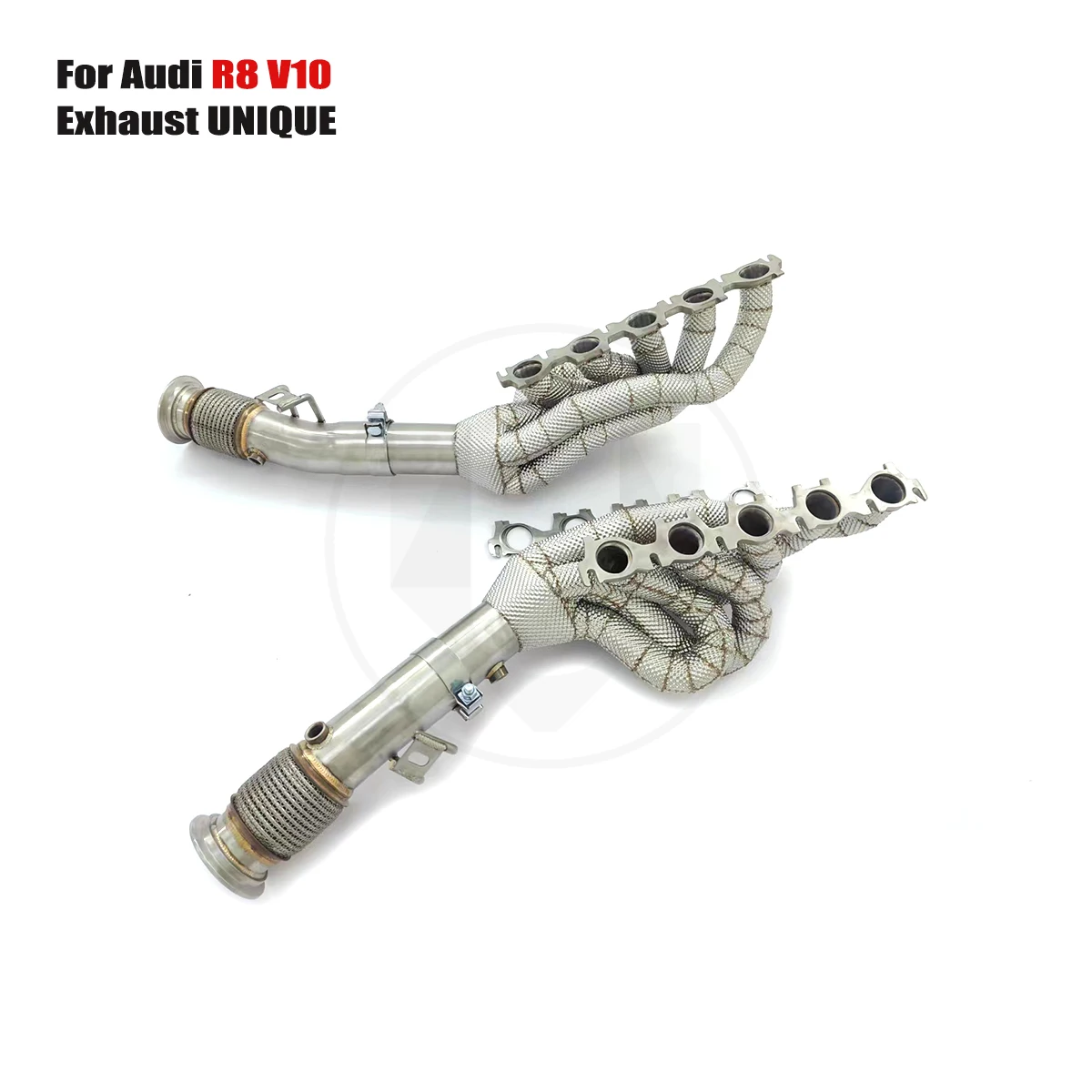 

UNIQUE manifold downpipe For 2007-2017 Audi R8 v10 5.2L Equal Length SS304 exhaust manifold With insulator