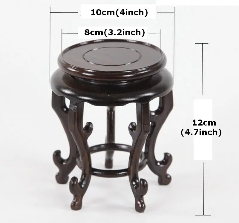 Legged Wood Fishbowl Stand Bonsai Ceramic Teapot Stone Vase Flower Rack Base