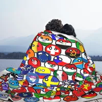 Country ball Cartoon Flanell Decke Länder Erde niedlich lustige Decke für zu Hause 150*125cm Teppich Stück