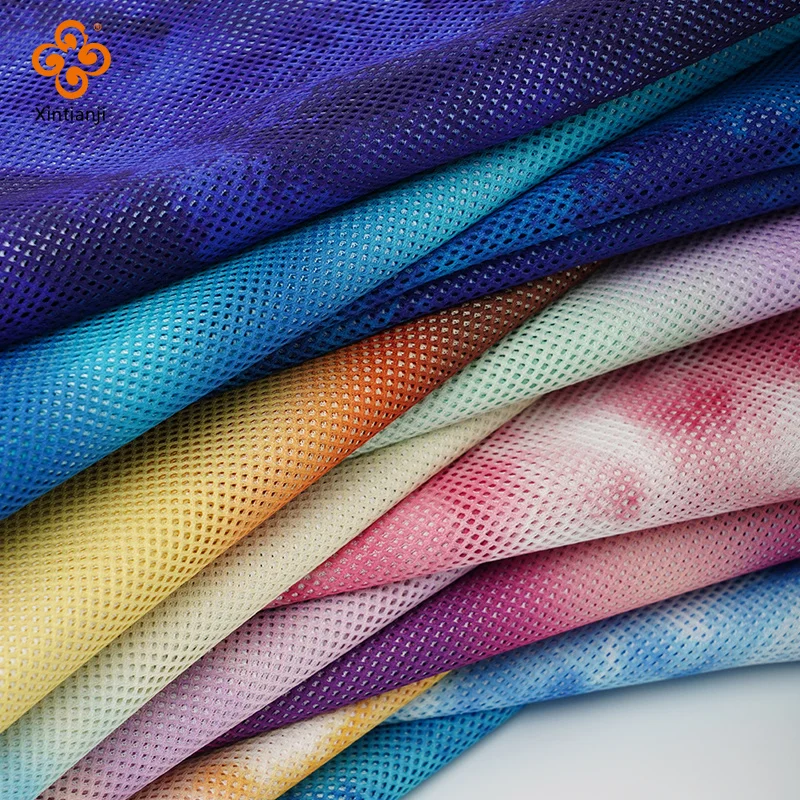 Gradient Mesh Knit Fabric Fish Net Cyber DIY Designer Material for Statement Wear, Outdoor Vest Sport Cloth Toiletry Bag Lining