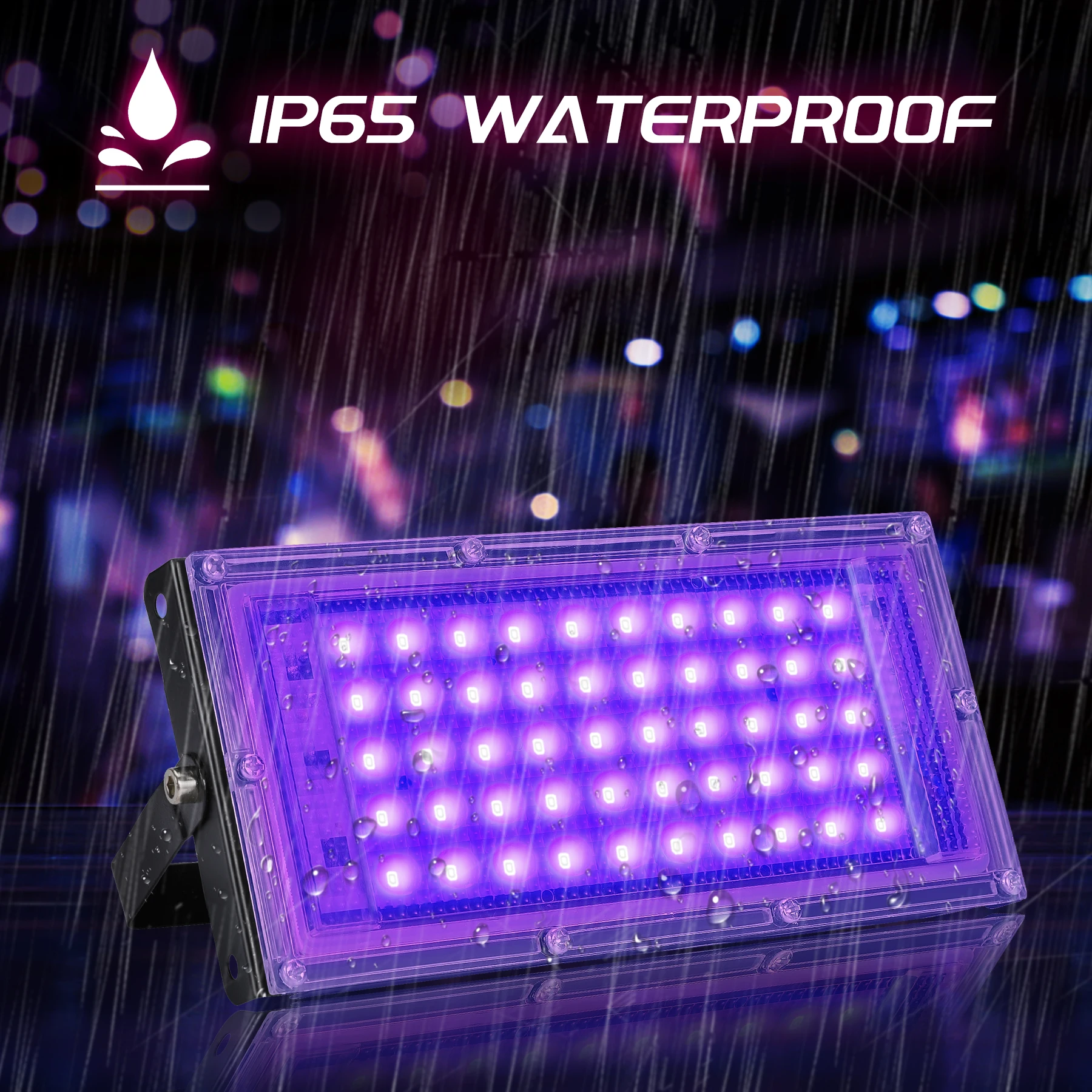UV Black Light 50W 100W 150W Outdoor LED Flood Light Black Light LED Spotlight 395nm Lamp for Disco Glow Party Stage Light
