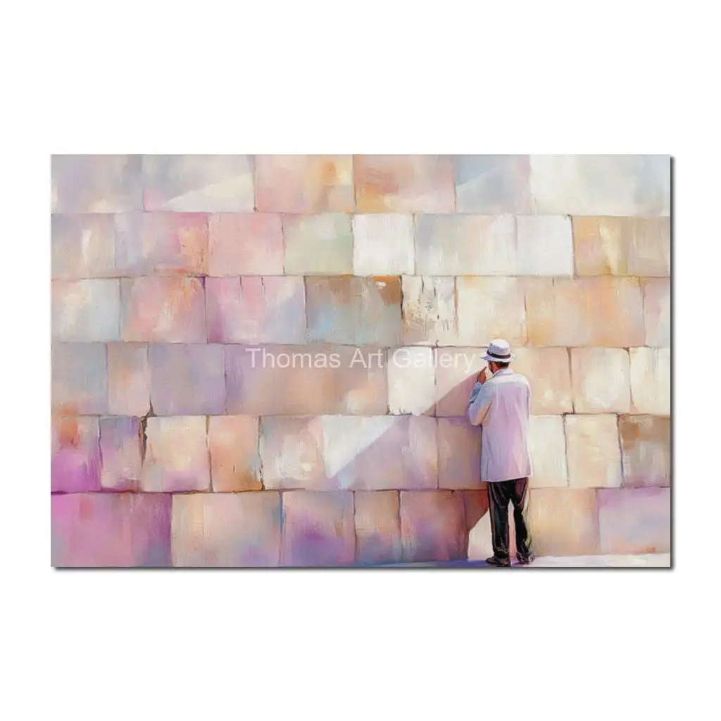 Kotel Canvas Prints Contemporary Art Judaica Painting Western Wall of Blessing HD Printed Poster Jerusalem Picture Home Decor