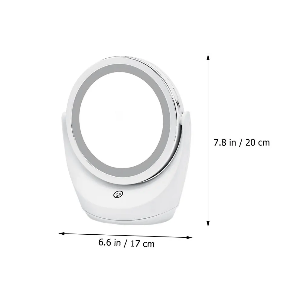 Espejo de maquillaje LED con atenuación y brillo ajustable, reflejo suave de HD, tocador de escritorio, espejo para dormitorio de mujer