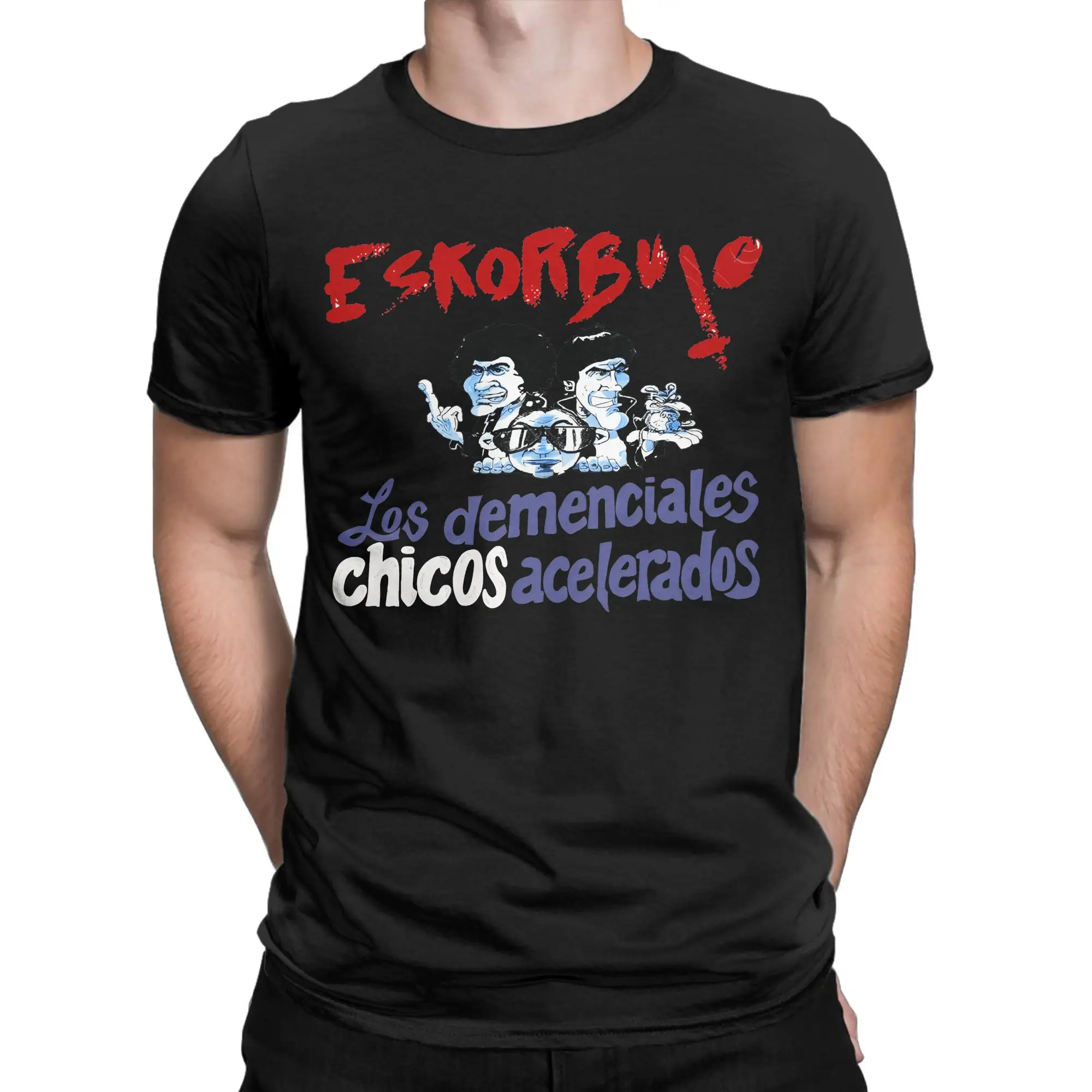 

Men Eskorbuto T Shirts Meme Pure Cotton Clothing Vintage Short Sleeve Crew Neck Tees Plus Size T-Shirts
