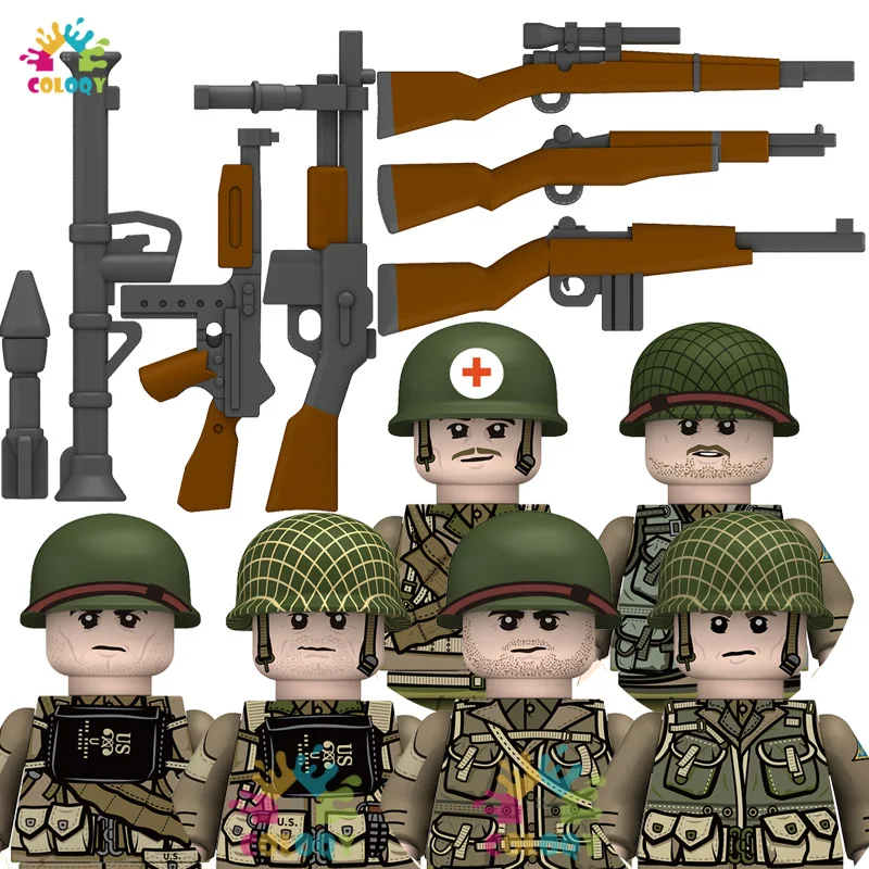 

New Kids Toys WW2 Building Blocks US Soviet Naval Army Infantry Soldiers Mini Action Figures Toys For Boy Christmas Gifts
