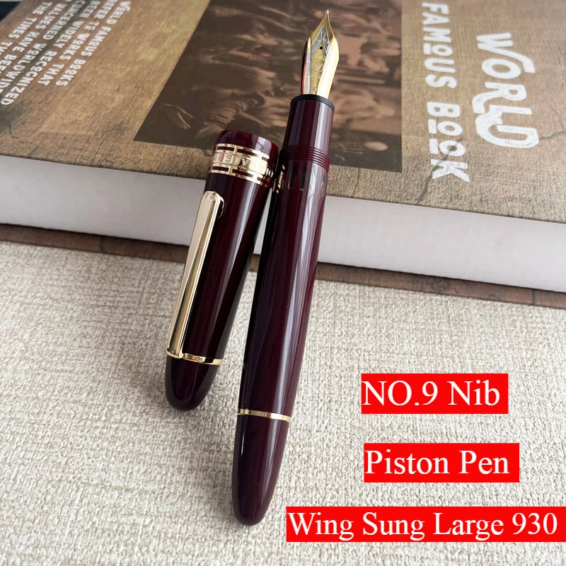 wingsung-junlai-large-930-resin-piston-fountain-pen-n09-iraurita-f-m-b-nib-gold-silver-clip-business-student-writing-gift-pen