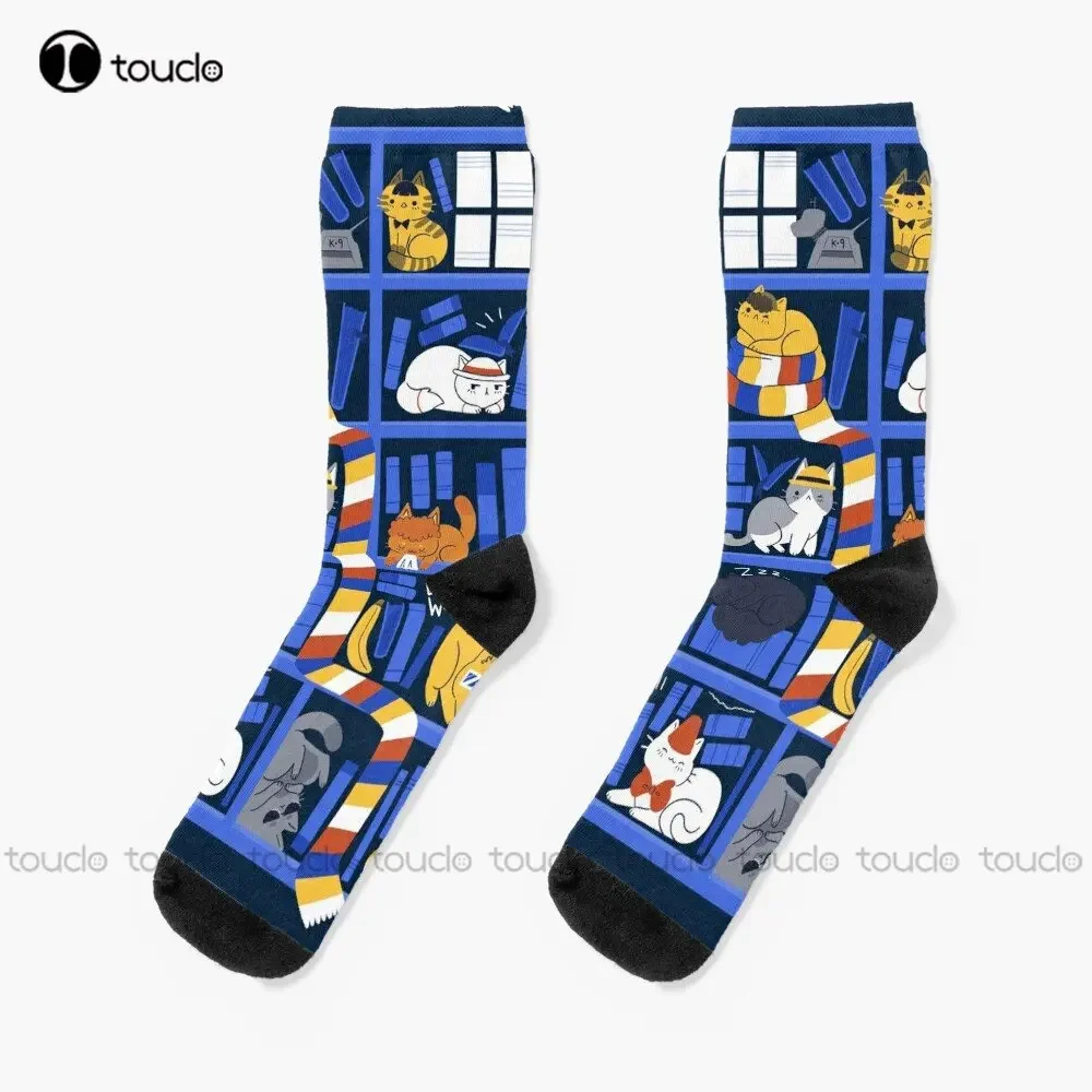 

Library Box Who Funny Socks For Men Personalized Custom Unisex Adult Teen Youth Street Skateboard Socks Custom Gift