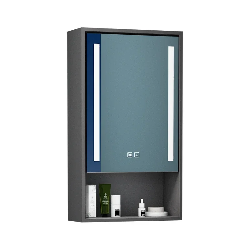 Space aluminium small apartment  intelligent triangle mirror cabinet bathroom cabinet wall bathroom corner .