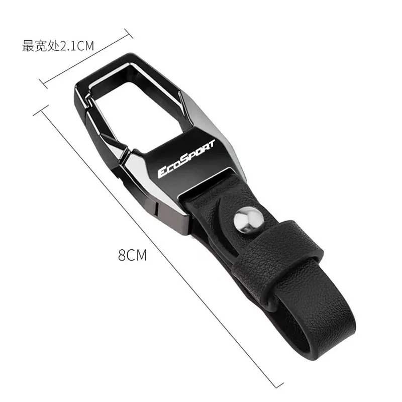 For Ecosport Deluxe Leather car Keychain Keyring Keychain Lanyard Gift Keychain