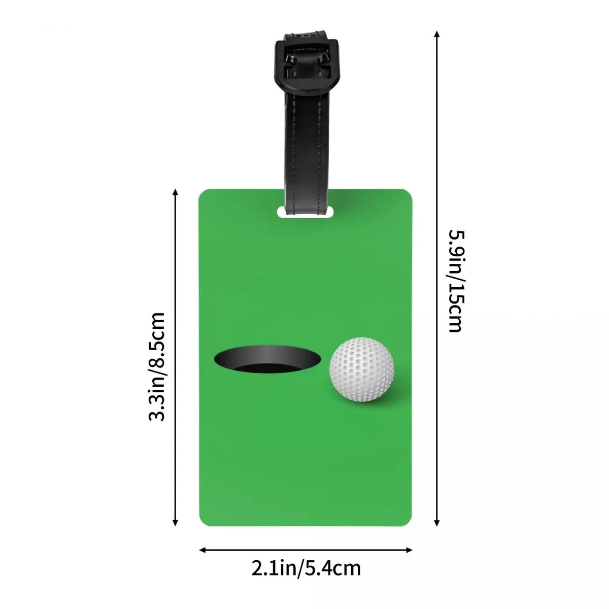 Custom Funny Sport Golf Ball Luggage Tag With Name Card Privacy Cover ID Label for Travel Bag Suitcase