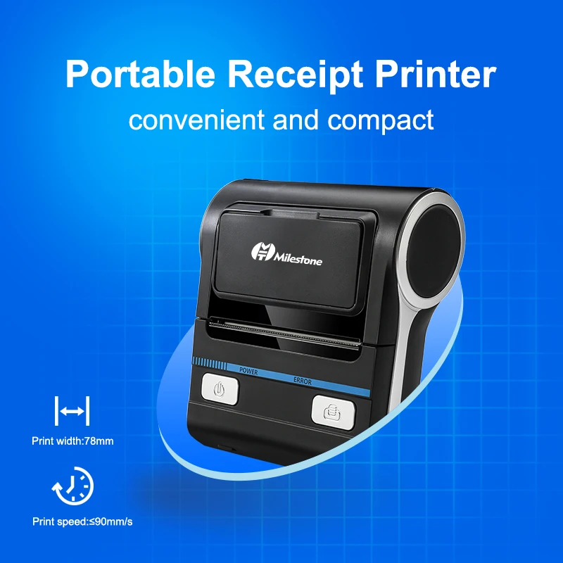 Milestone 80mm Thermische Printer Bluetooth Android soi Ontvangst Bill Machine Thermische Computer Impresora label Printer Sublimatie