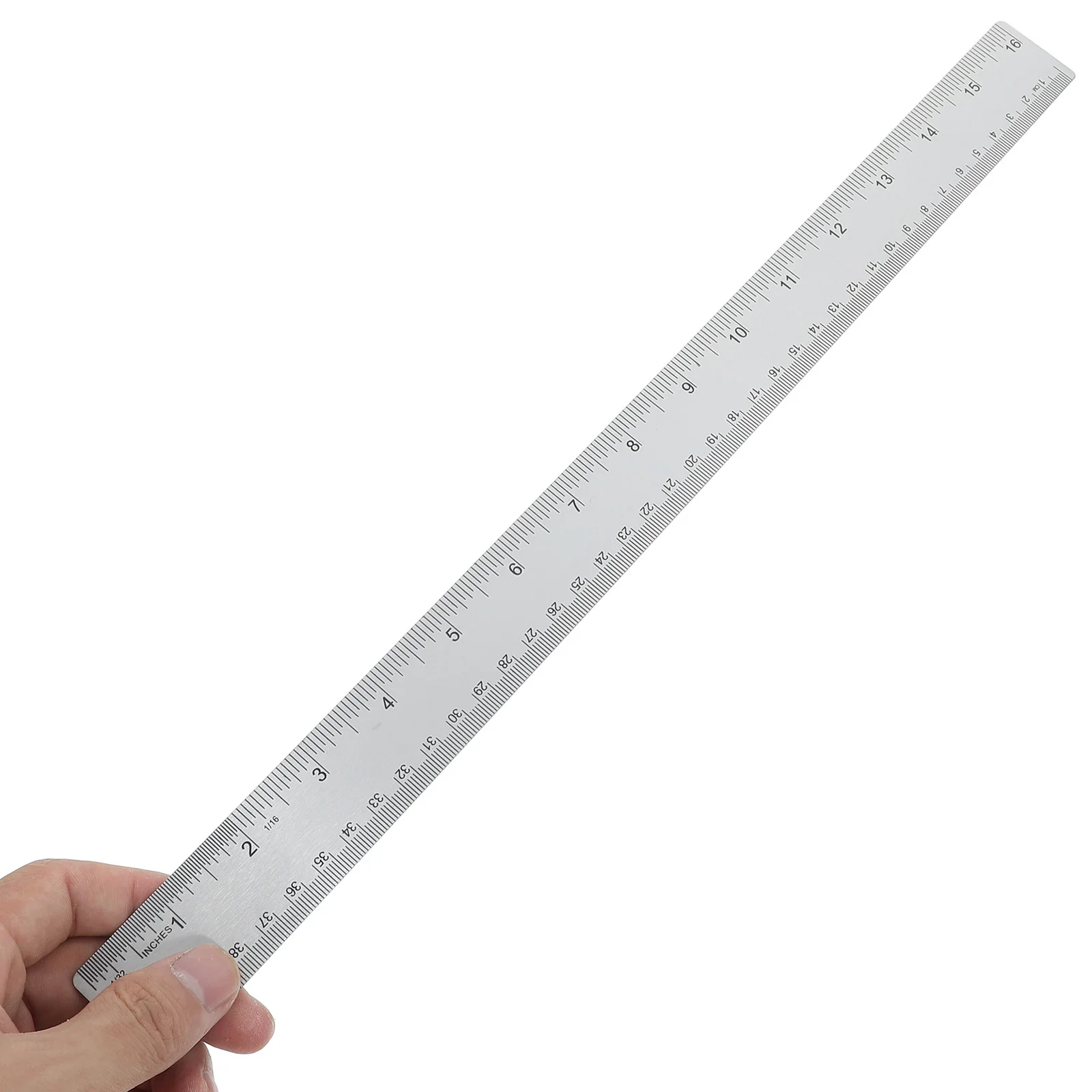 2Pcs Stainless Steel Ruler Precision Drafting Tool Clear Markings Multi-Functional for Architects Engineers Students Office