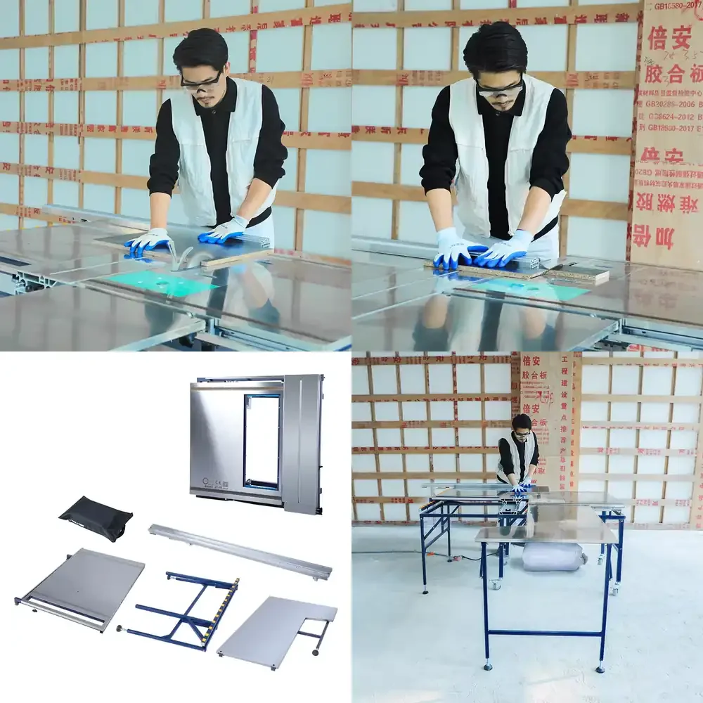 

For woodworking professionals and serious DIY enthusiasts, this portable sliding table panel saw machine is engineered to