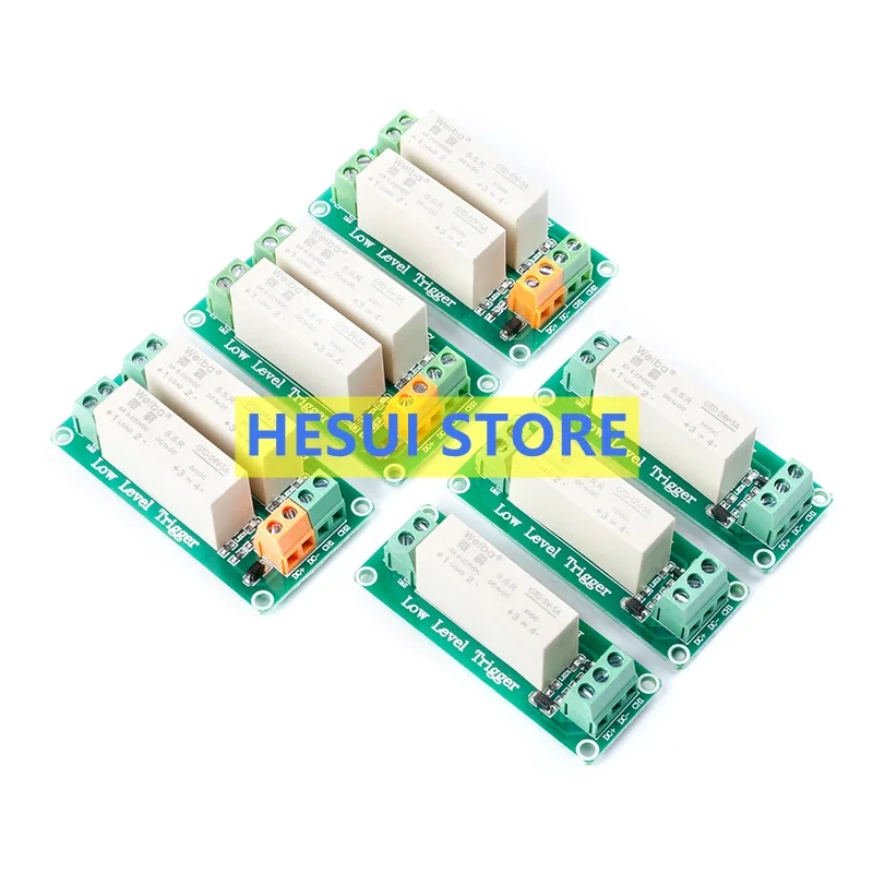 1,2 way 5V/12V/24V low level trigger solid state relay module DC control single-phase device