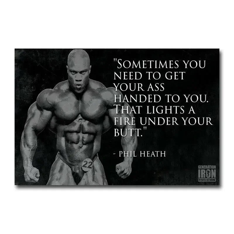 D0117 Phil Heath Bodybuilding Motivational Silk Fabric Poster Art Decor Indoor Painting Gift