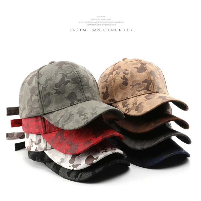 Autumn and winter personalized women's thick camouflage light plate baseball cap Outdoor sports men travel sun shield cap