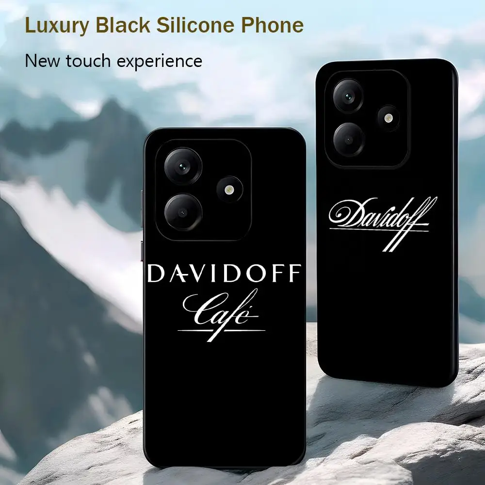 Coque de téléphone D-DAVIDOFF au design tendance pour Xiaomi Redmi 14C 13C 12C Note17 15 14 13 12 11 10 Pro Plus S, coque de téléphone noire souple