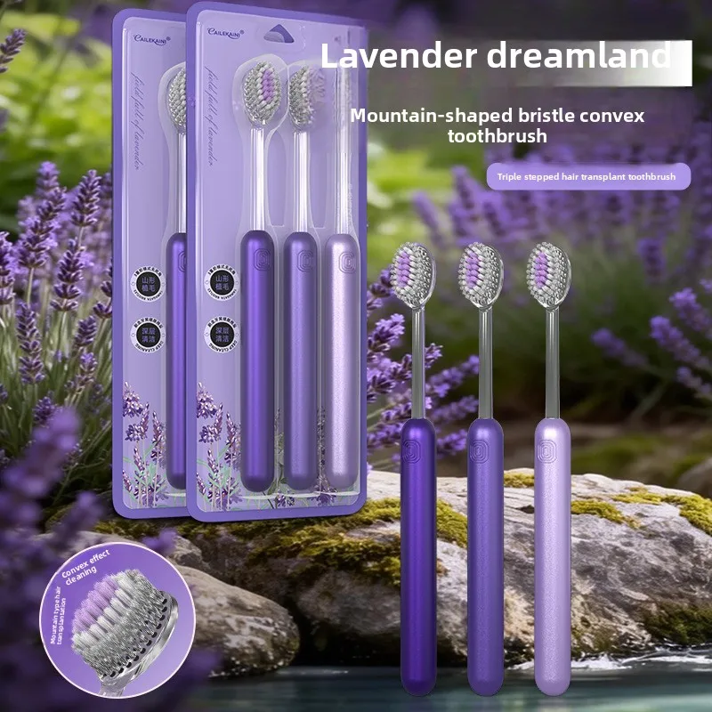 escova-de-dentes-de-luxo-com-cabo-roxo-lavanda-design-de-coluna-romana-cabeca-de-oliveira-e-cerdas-macias-para-limpeza-de-dentes-e-protecao-das-gengivas-uso-domestico