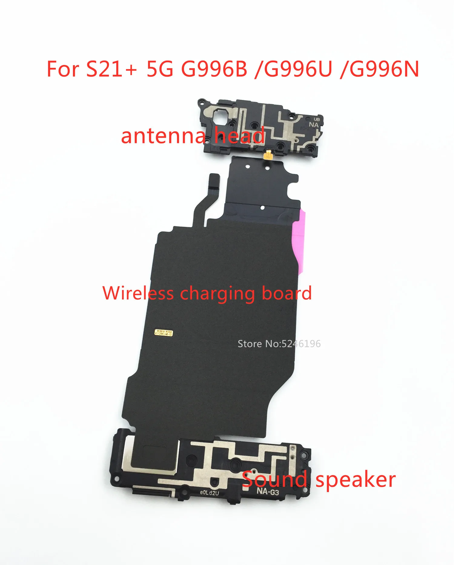 

1 шт., плата беспроводной зарядки NFC + крышка сигнальной антенны, нижний звуковой динамик для Samsung Galaxy S21 + 5G G996B G996U G996N, замена