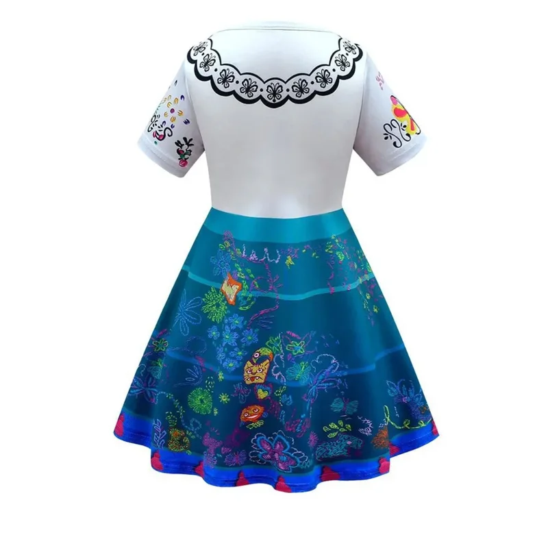 Kinderen Encanto Madrigal Dress Up Kleine Meisjes Prinses Mirabel Cosplay Kostuum Kids Outfit Luisa Kerstkleding 3-12 Jaar