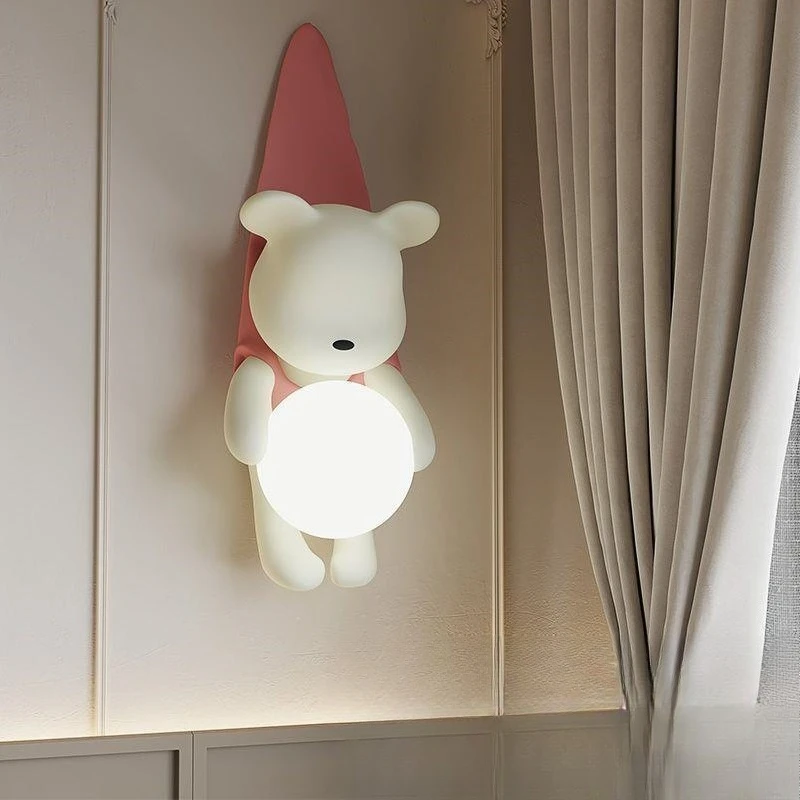 โคมไฟติดผนังตกแต่งห้องนั่งเล่น ห้องนอนเด็กชายและเด็กหญิง โคมไฟข้างเตียง โคมไฟติดผนังตกแต่งห้องเด็ก สไตล์โมเดิร์นสร้างสรรค์