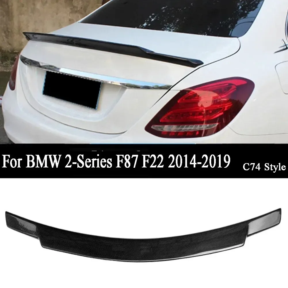 Car For BMW F87 M2 F22 Carbon Fiber Rear Wing Trunk Lid Spoiler Wing 2014 2015 2016 2017 2018 2019 C74 Style