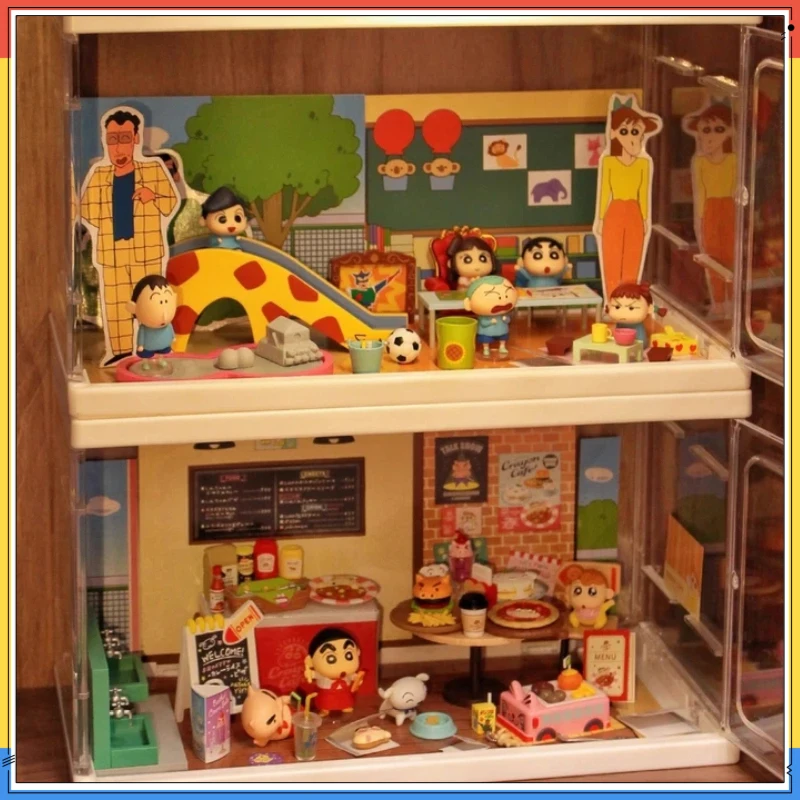 

New In-Stock Crayon Figurines Shin-Chan Cafe And Restaurant Trendy Blind Boxes Food Toys Figurines Festival And Birthday Gift